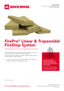 FirePro Linear and Trapezoidal Firestop System Datasheet