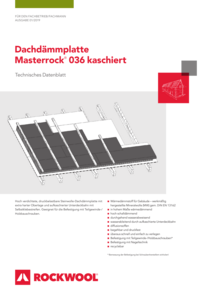 Datenblatt Masterrock 036 kaschiert