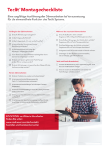 Teclit Montagecheckliste