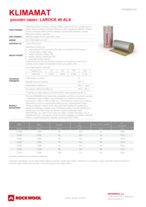 Technický list CZ KLIMAMAT