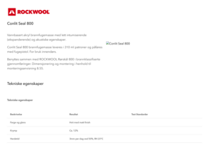 Produktdatablad - Conlit Seal 800
