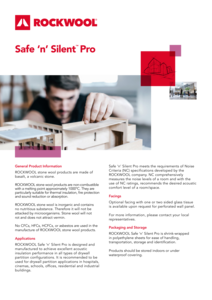 Safe 'n' Silent Pro Product Data Sheet (SEA)