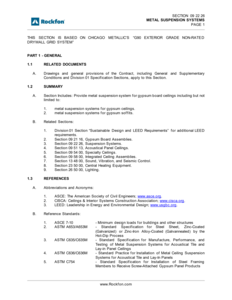 Chicago Metallic G90 15/16" Grid Specification