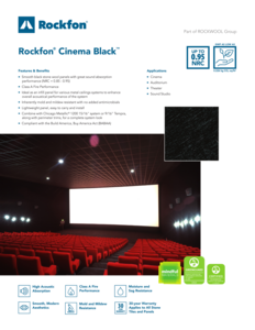 Rockfon Cinema Black Datasheet