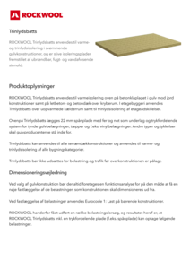 Produktdatablad, Trinlydsbatts