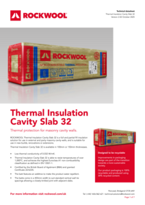 Thermal Insulation Cavity Slab 32 Datasheet