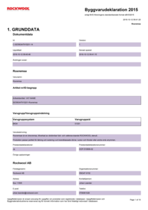 Byggvarudeklaration Roxremsa
