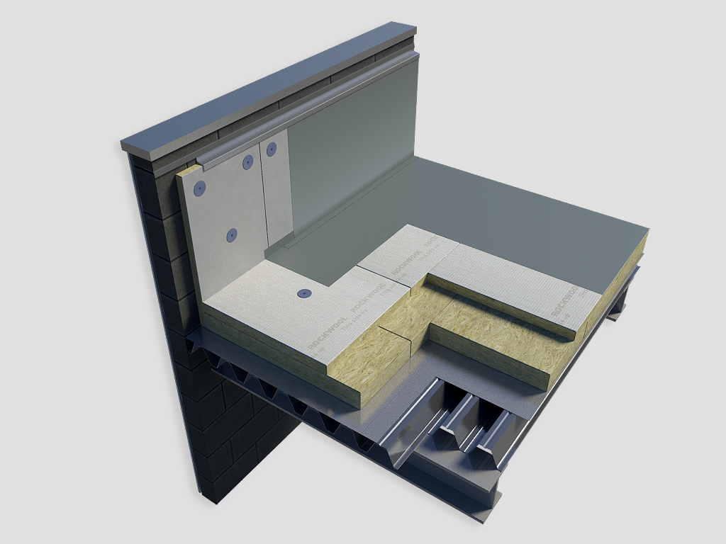 HARDROCK Upstand Board, Flat Roof, Application