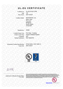 Firepro Softseal System UL-EU Certificate