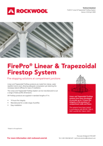 FirePro Linear and Trapezoidal Firestop System Datasheet