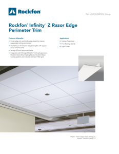 Rockfon Infinity Z Razor Edge Perimeter Trim Data Sheet