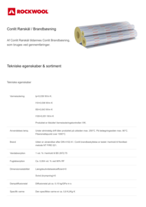 Produktdatablad, Conlit Rørskål Brandbøsning