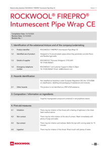 Intumescent Pipe Wrap CE MSDS 2020