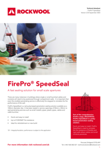 FirePro SpeedSeal Datasheet