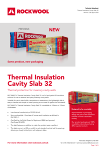 Thermal Insulation Cavity Slab 32 Datasheet