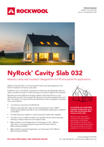NyRock Cavity Slab 032 Datasheet