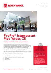 FirePro Intumescent Pipe Wraps CE Datasheet