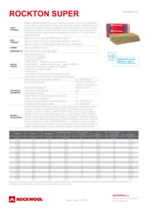 Technický list CZ ROCKTON SUPER