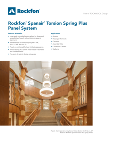 Rockfon Spanair Torsion Spring Plus Data Sheet