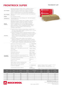 Technický list SK FRONTROCK SUPER