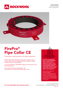FirePro Pipe Collar CE Datasheet