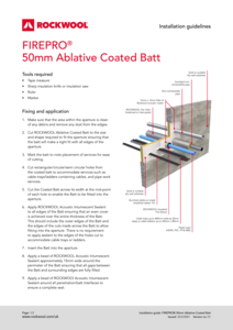 Firepro 50mm Ablative Coated Batt Installation Guide