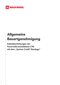 aBG Kabelabschottung S 90 mit dem System Conlit Bandage