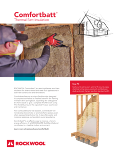 Comfortbatt thermal insulation - Data sheet - USA