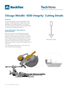 Chicago Metallic 4200 Integrity Cutting Details