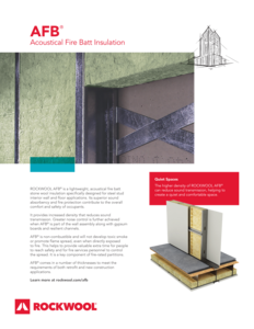 AFB acoustical fire batt insulation - CA Data sheet