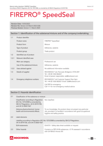 FirePro SpeedSeal (GB) MSDS 2023