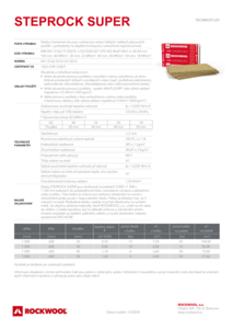 Technický list CZ STEPROCK SUPER
